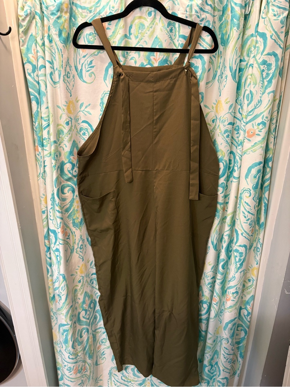 SHEIN Olive Green Oversized Jumpsuit Romper